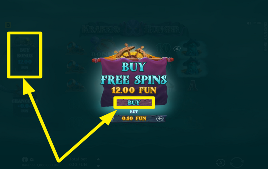 Krakens Hunger КУПИТЕ БЕСПЛАТНЫЕ ВРАЩЕНИЯ.