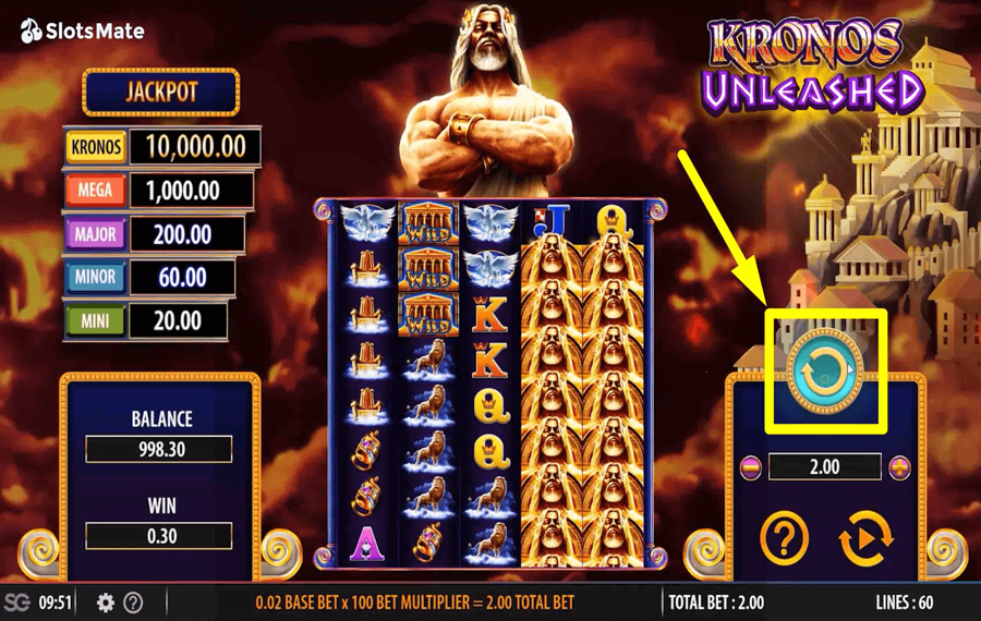 Kronos Unleashed Verwendung der optionalen „Autoplay“-Funktion.