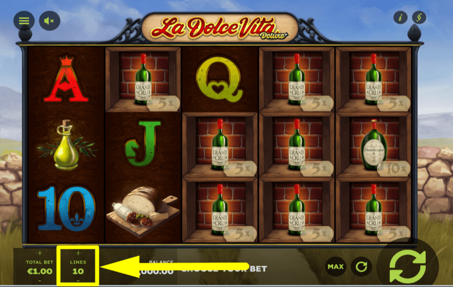 La Dolce Vita Deluxe AJUSTEZ LES LIGNES DE PAIEMENT.