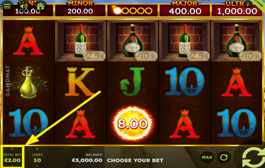 La Dolce Vita Flaming Link SÉLECTIONNEZ LE MONTANT TOTAL DE VOTRE MISE.