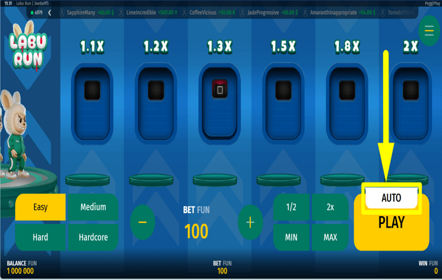 Labu Run UTILIZZA LA RIPRODUZIONE AUTOMATICA.