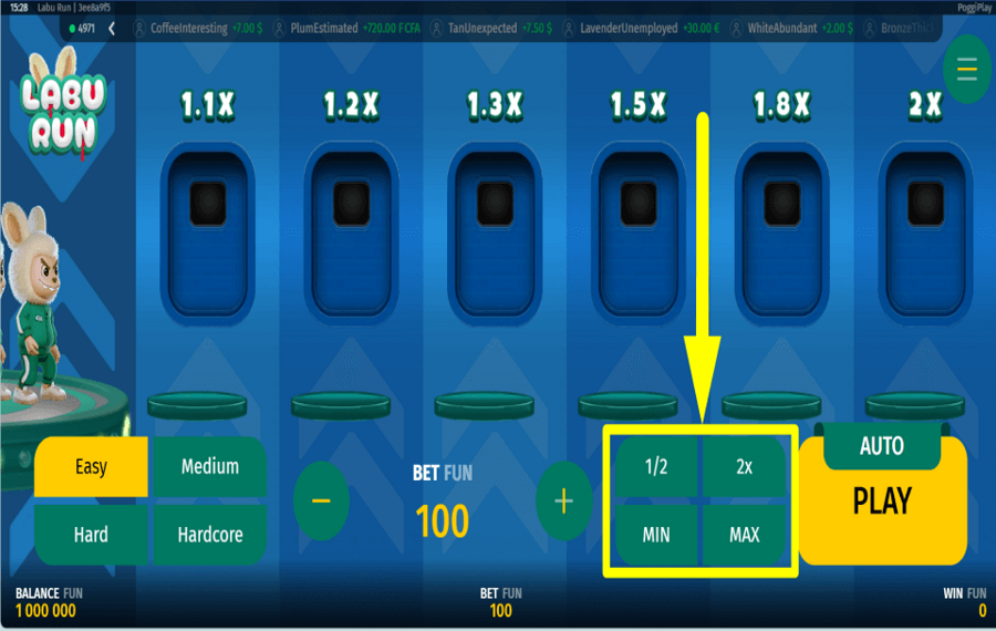 Labu Run CONTROLLA LA SCOMMESSA.