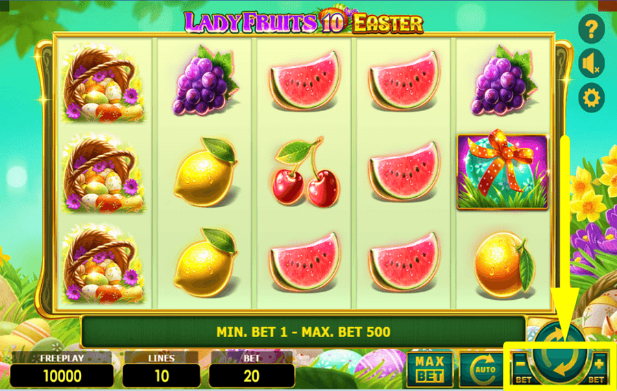Lady Fruits 10 Easter CHOISISSEZ VOTRE MISE.