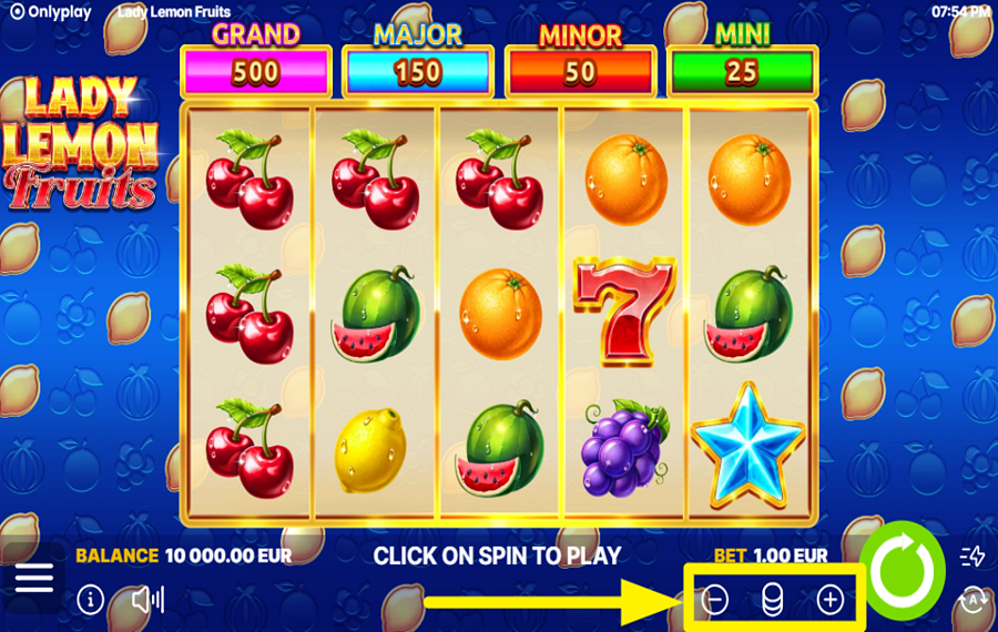 Lady Lemon Fruits CHOOSE YOUR STAKE.