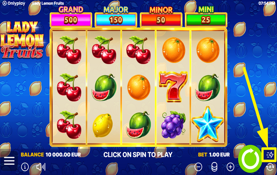 Lady Lemon Fruits MAXIMIZE THE SPEED.