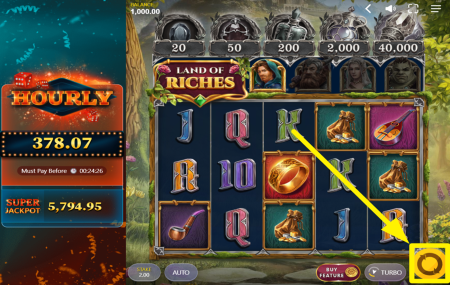 Land Of Riches FAITES TOURNER LES BOBINES.