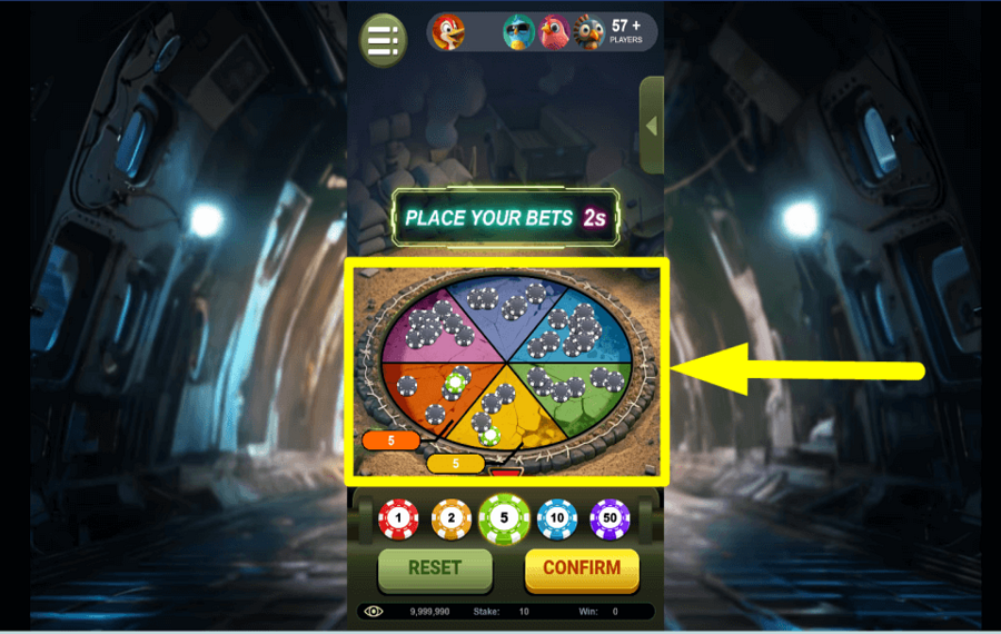 Landing Chicken GAMBLE FOR PRIZES.