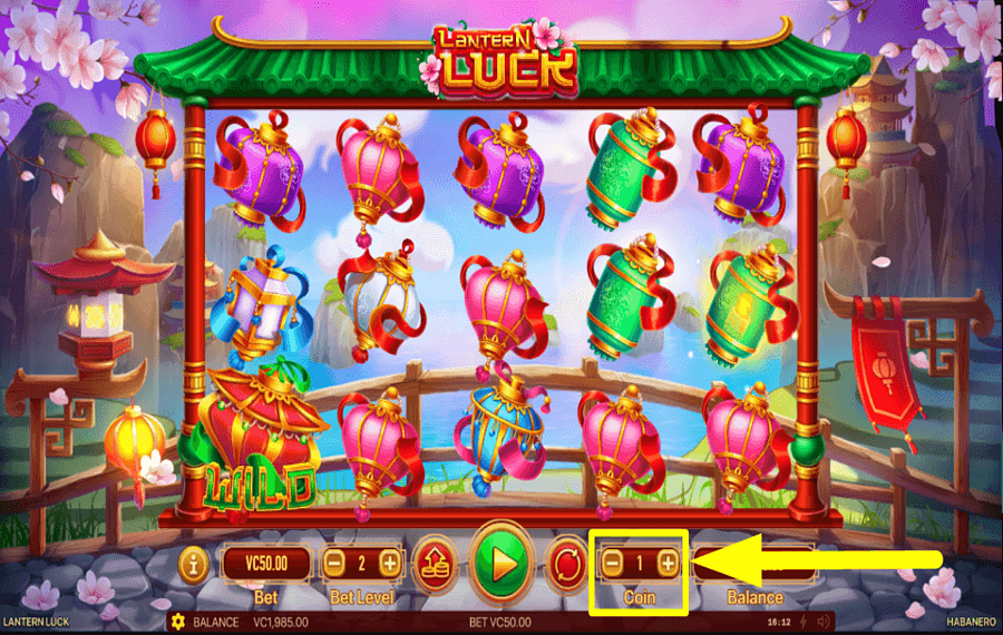 Lantern Luck CHOOSE COIN VALUE.