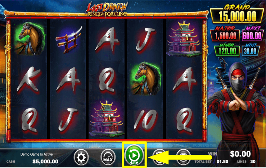 Last Dragon Rings of Fortune SPIN TO WIN.
