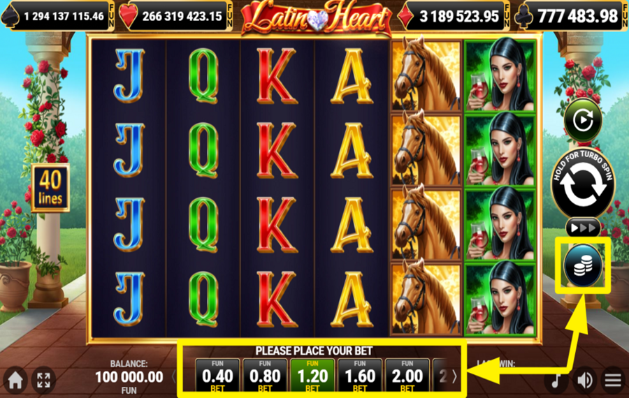 Latin Heart DECIDI L'IMPORTO DELLA TUA SCOMMESSA.