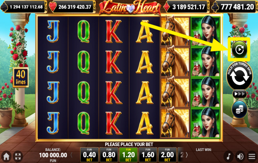 Latin Heart UTILIZZARE I GIRI AUTOMATICI.