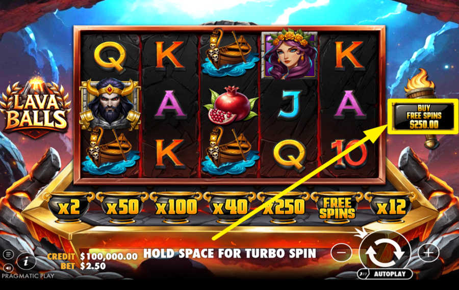 Lava Balls BUY FREE SPINS.