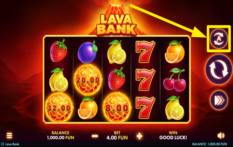 Lava Bank 自動再生を有効にする。