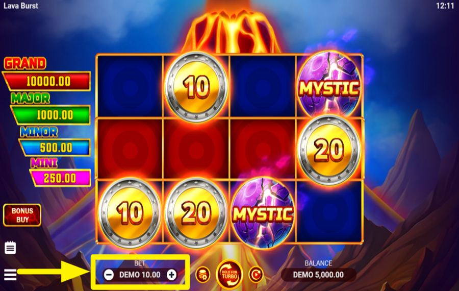 Lava Burst ATTRIBUER UNE VALEUR DE PARI.