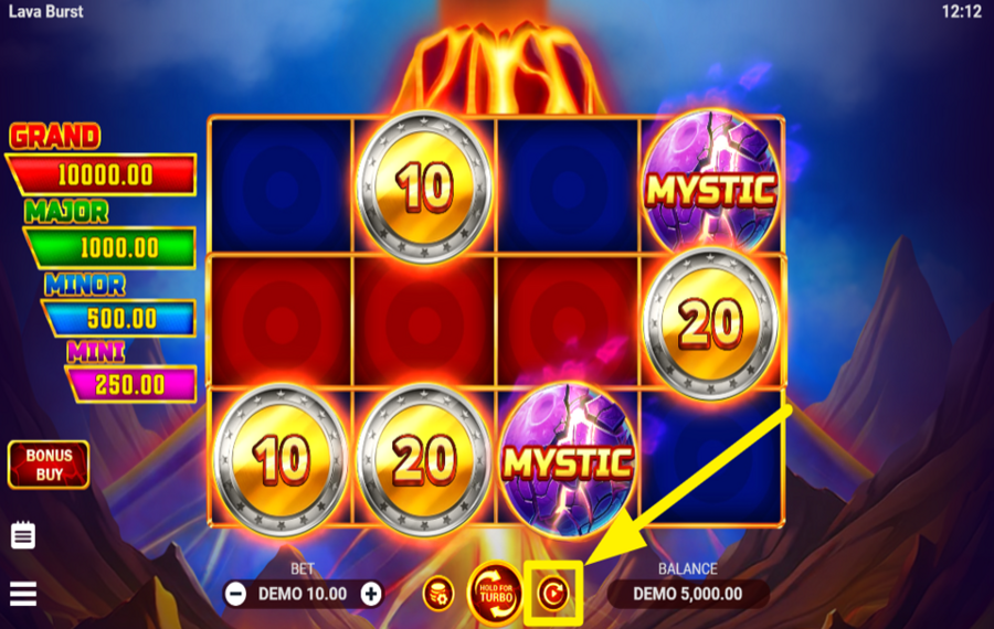 Lava Burst UTILISEZ LA FONCTION DE LECTURE AUTOMATIQUE.