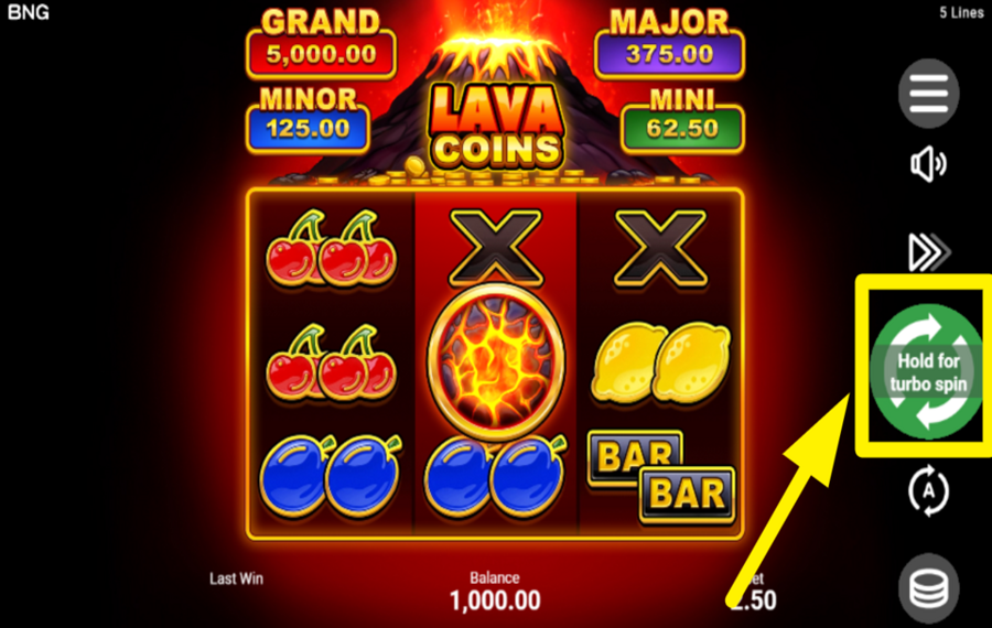 Lava Coins GIRA LOS CARRETES.