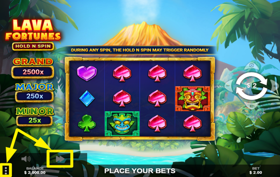 Lava Fortunes Hold n Spin QUICKEN THE GAME.