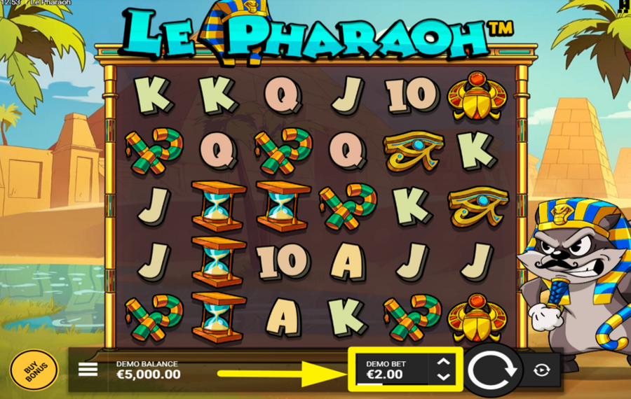 Le Pharaoh WÄHLEN SIE DEN GESAMTEN EINSATZ.