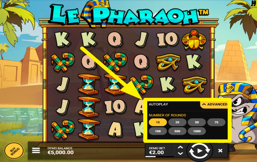 Le Pharaoh AUTOMATISCHES SCHLEUDEN EINSCHALTEN.