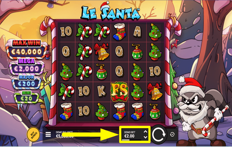 Le Santa SELECT YOUR STAKE.