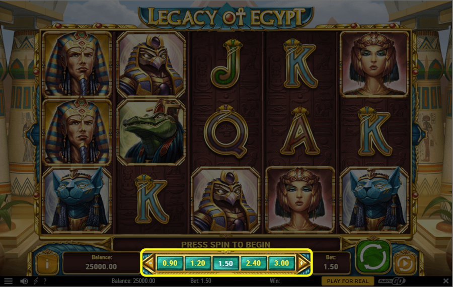 Legacy Of Egypt Choisir le pari