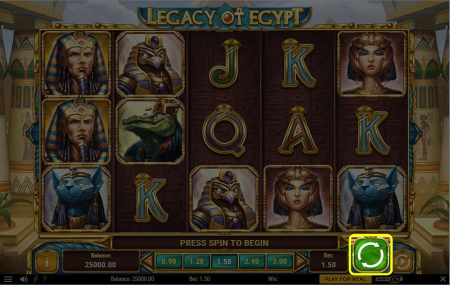Legacy Of Egypt Faites tourner et gagnez !