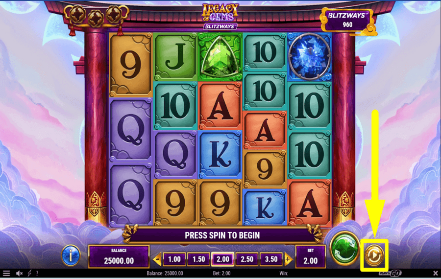 Legacy of Gems Blitzways GIRAR AUTOMÁTICAMENTE.