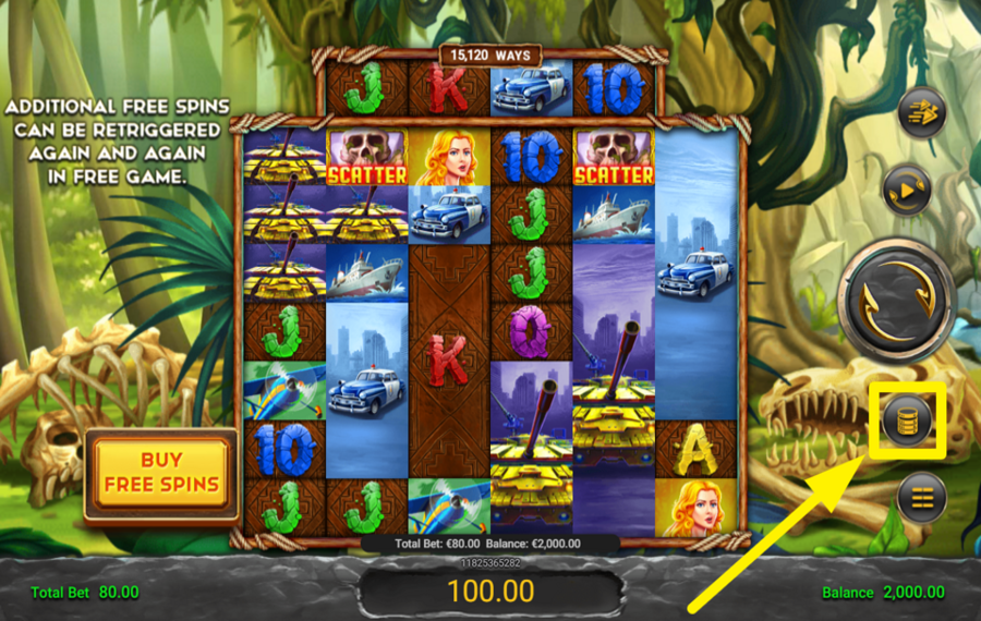 Legacy of Kong Maxways SELECT YOUR BET AMOUNT.