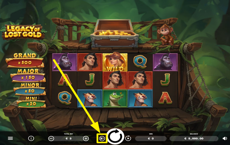 Legacy of Lost Gold ACCELERA IL GIOCO.