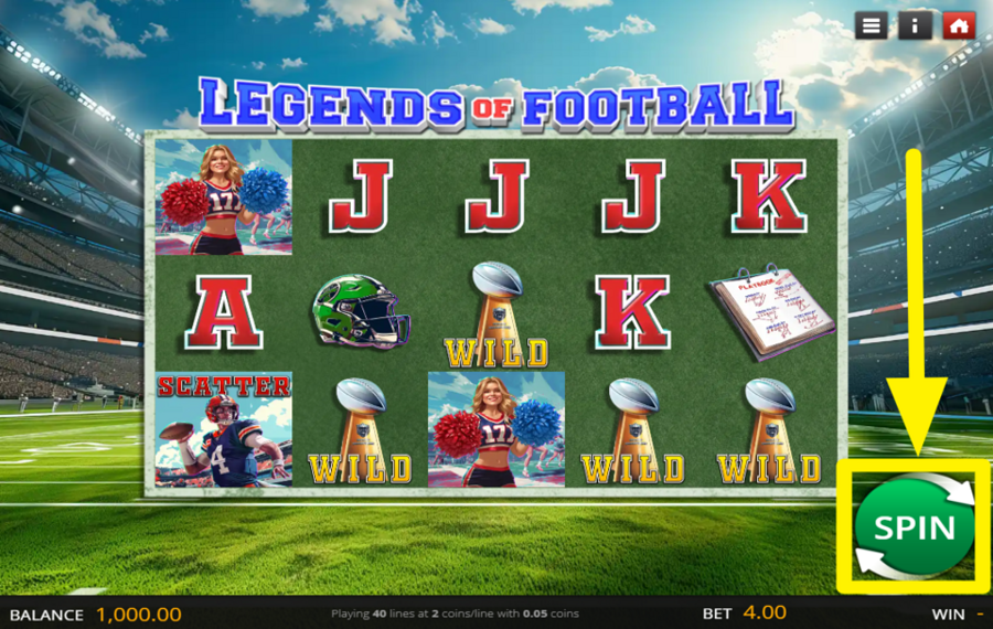 Legends of Football DREHEN, UM ZU GEWINNEN!