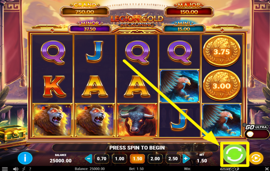 Legion Gold Reckoning SPIN FOR VICTORY!