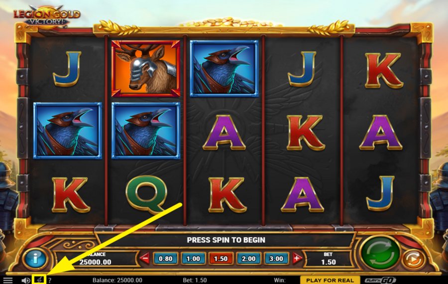 Legion Gold Victory CHANGER LA VITESSE.