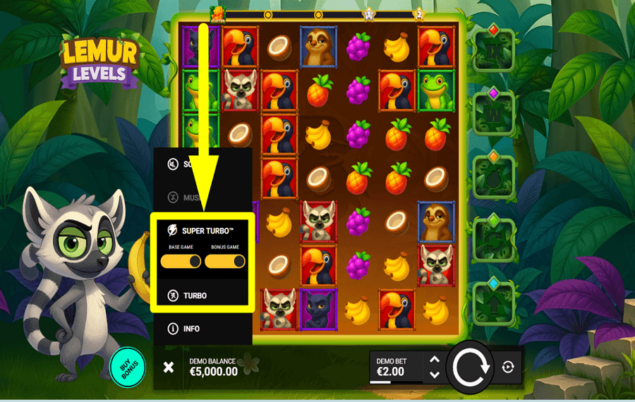 Lemur Levels ACCÉLÉREZ LE JEU.