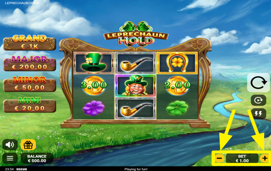 Leprechaun Hold SPECIFICA LA TUA SCOMMESSA.
