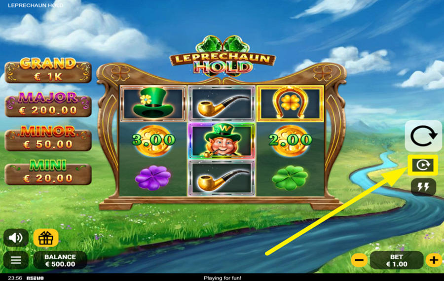 Leprechaun Hold ATTIVA LA CENTRIFUGA AUTOMATICA.