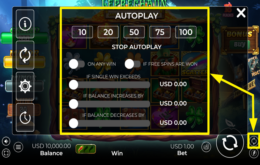 Leprechaun Jackpot Collector FAI GIRARE I RULLI AUTOMATICAMENTE.