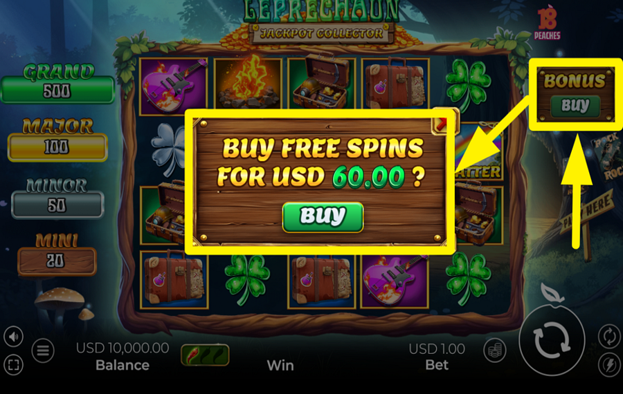 Leprechaun Jackpot Collector ACQUISTA GIRI GRATUITI.