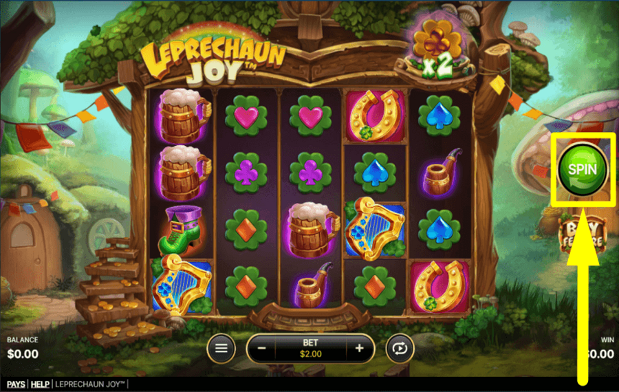 Leprechaun Joy COMMENCER LE JEU.
