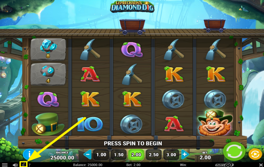 Leprechauns Diamond Dig QUICKEN THE ACTION.