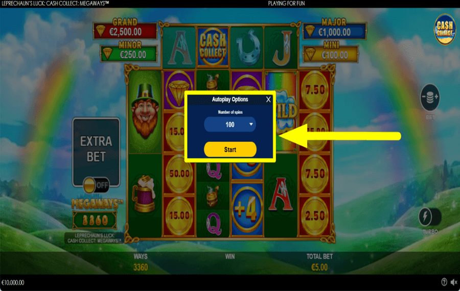 Leprechauns Luck Cash Collect Megaways CONSENTIRE I GIRI AUTOMATICI.