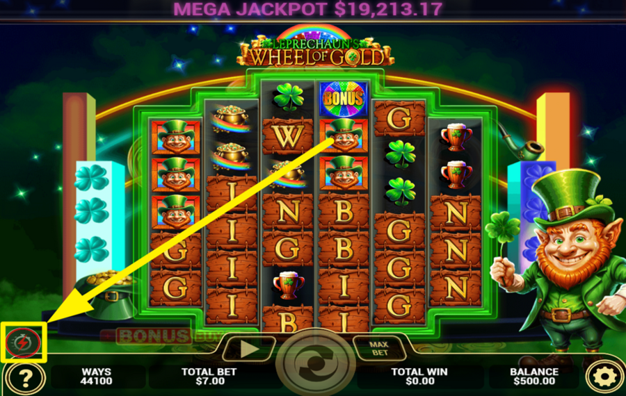 Leprechauns Wheel of Gold ENTER RAPID PLAY MODE.