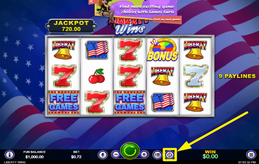 Liberty Wins TURN ON AUTOMATIC PLAY.