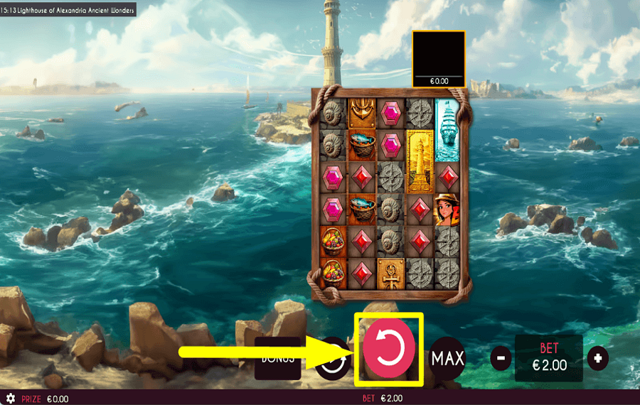 Lighthouse of Alexandria Ancient Wonders НАЧНИТЕ АЗАРТНЫЕ ИГРАТЬ.