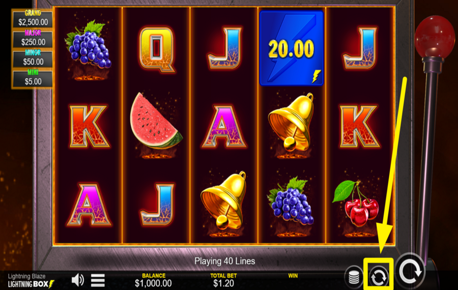 Lightning Blaze ACTIVATE AUTOMATIC SPINNING.