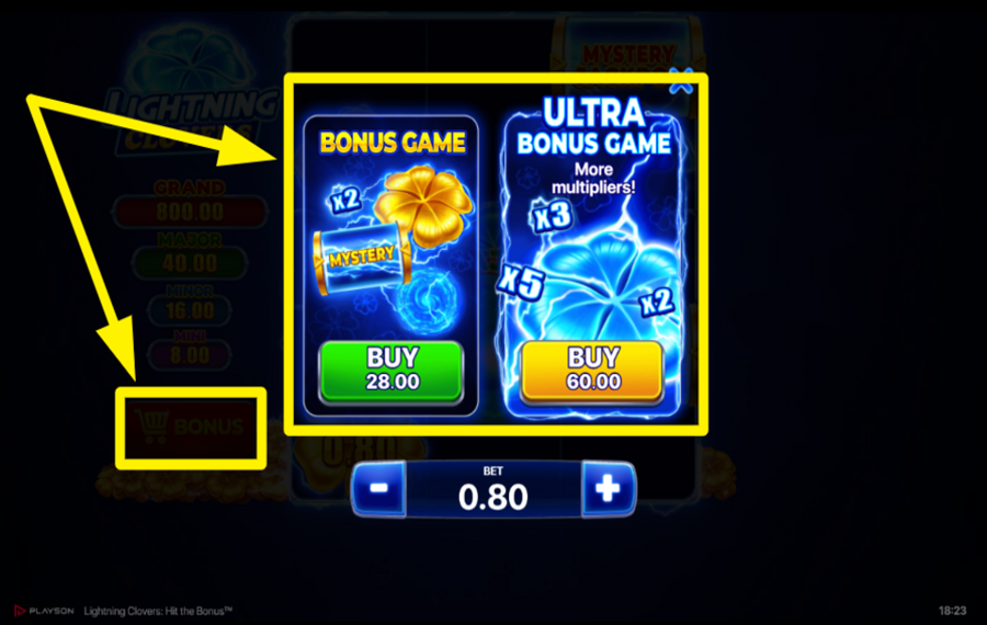 Lightning Clovers Hit the Bonus КУПИТЬ БОНУСНУЮ ИГРУ.