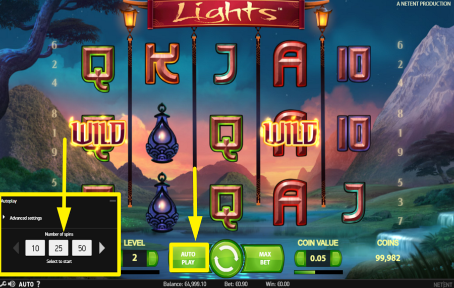 Lights UTILIZZA GIRI AUTOMATICI.