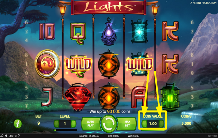 Lights REGOLARE IL VALORE DELLA MONETA.