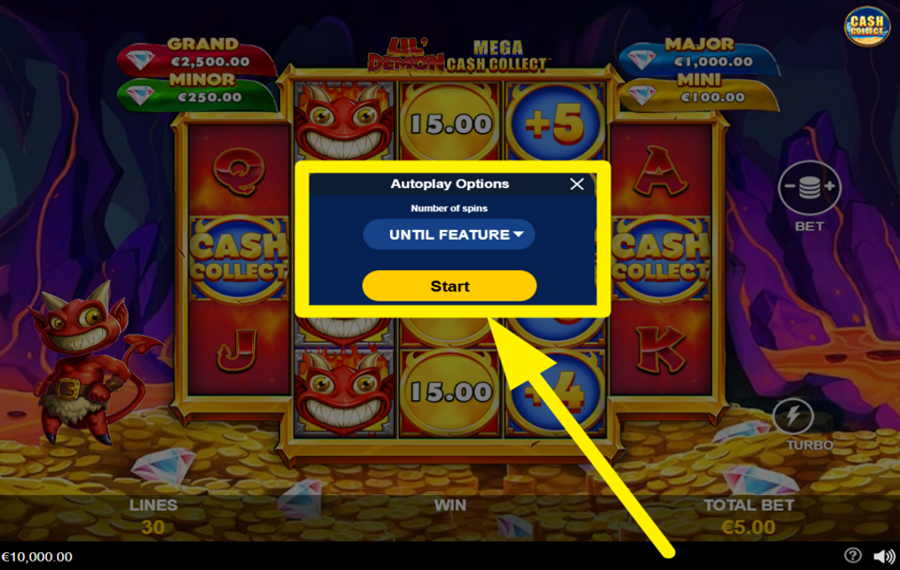 Lil Demon Mega Cash Collect AUTOMATISCHES SPINNEN AKTIVIEREN.