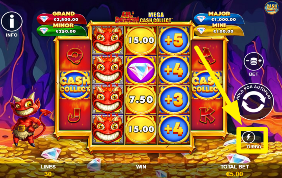 Lil Demon Mega Cash Collect ERHÖHEN SIE DAS TEMPO.