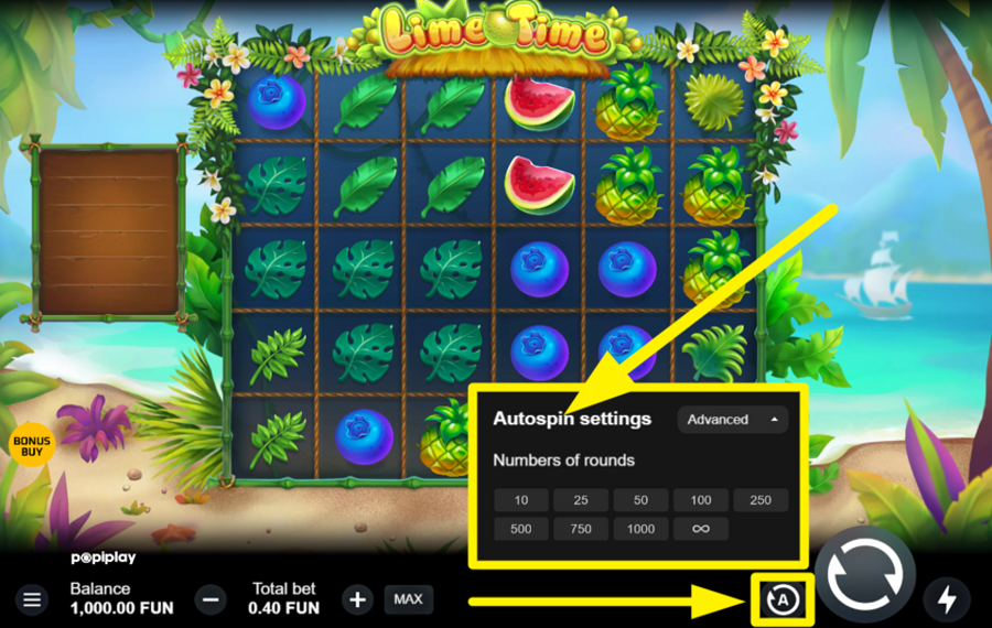 Lime Time CHOISISSEZ LES TOURS AUTOMATIQUES.